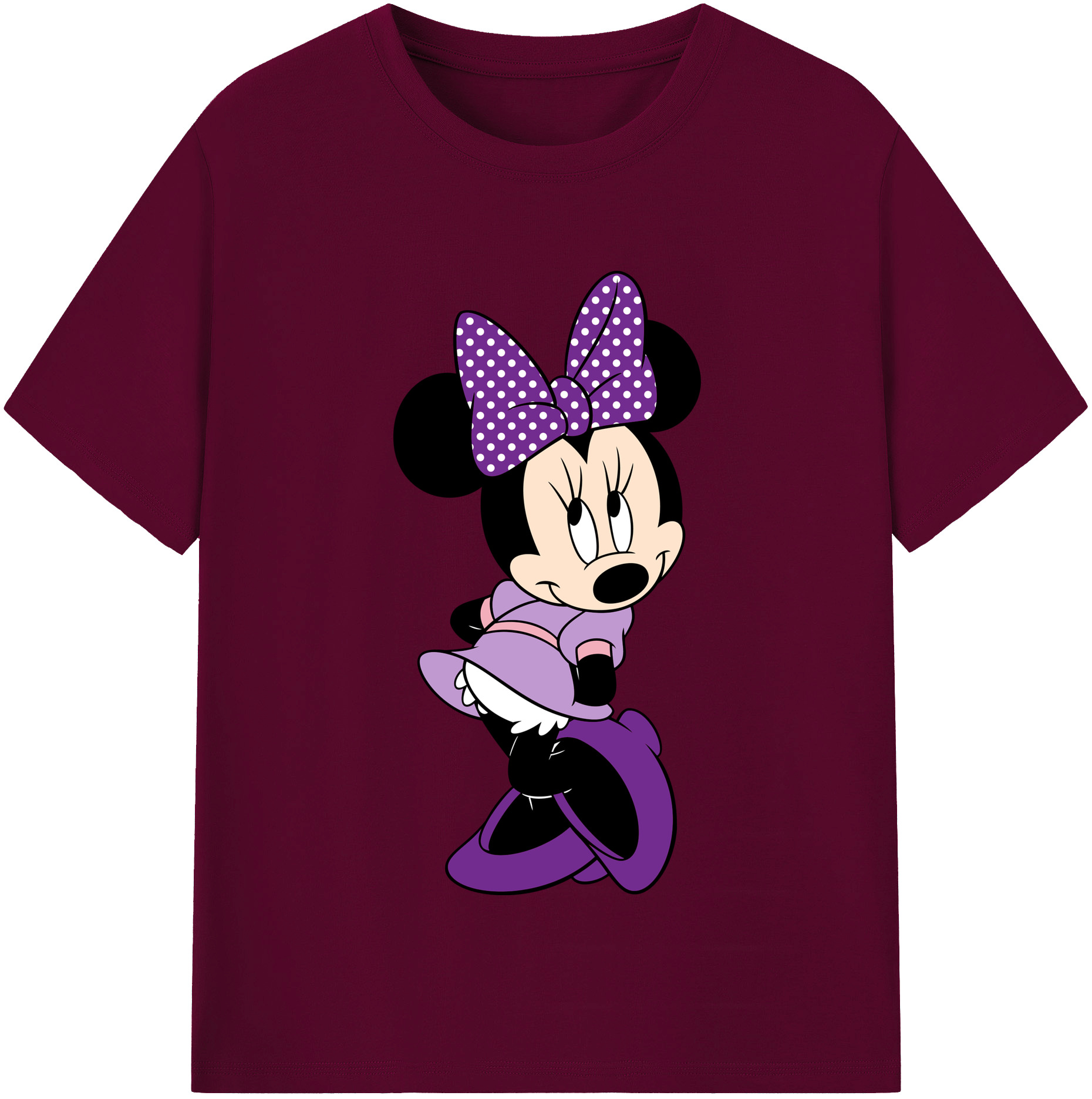 （画像用） ミッキーマウス Mickey Mouse レディースカジュアルプリントTシャツ（綿100％）